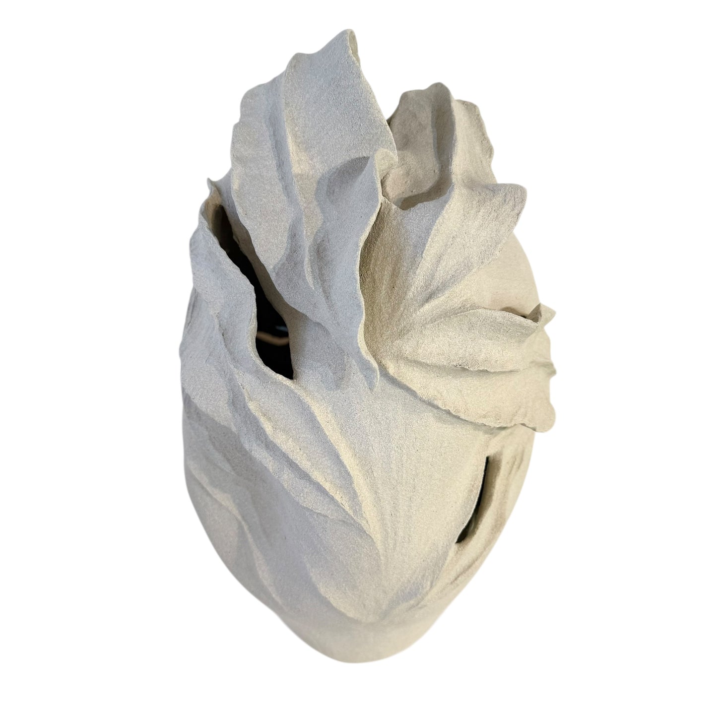 Breath of Stone VII - White (Large with Leaves) Sculpture - Contemporary Women 2026