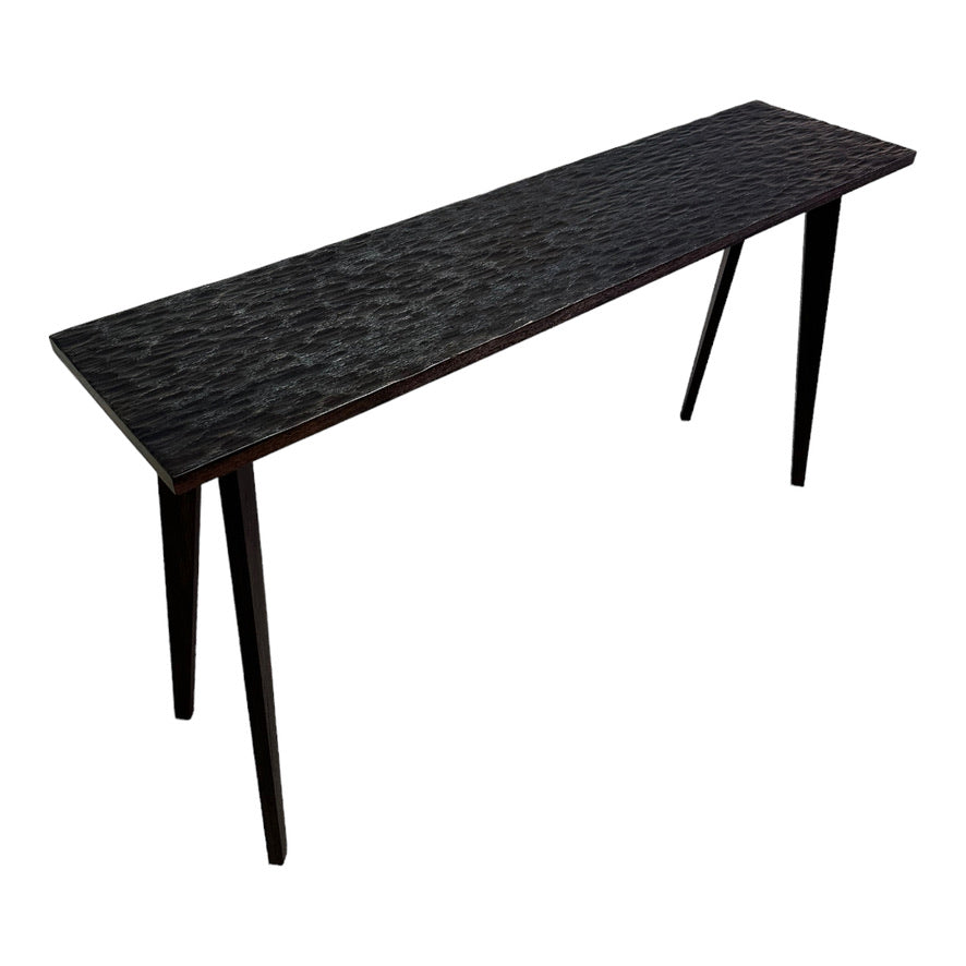 Hall Table - Ebonised Carved Marri