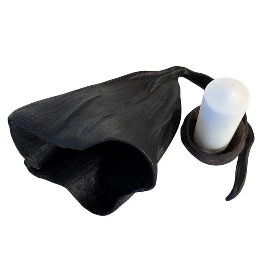 Large Flower Candle / Incense Holder (Black) - Contemporary Women 2026