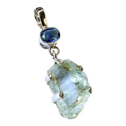 Pendant - Faceted Gemmy Kyanite with Aquamarine