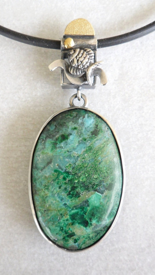 Pendant - 'Cerulean Memory' Chrysocolla