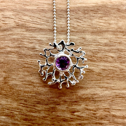 Pendant - Fan of the Sea, Small, Amethyst