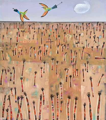 Bee Eaters and Grass Trees