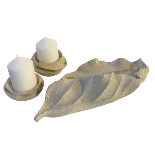 Large Leaf Candle/ Incense Holder (Sandy) - Contemporary Women 2026
