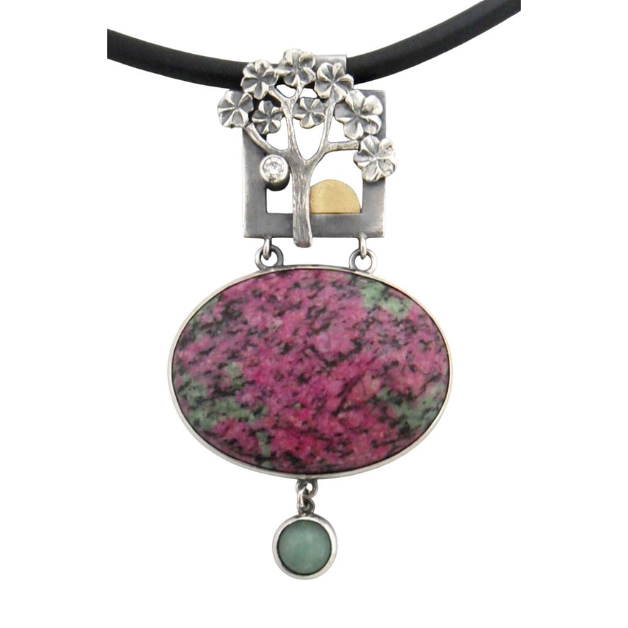 Pendant - The Magnolia Tree Ruby in Ziosite
