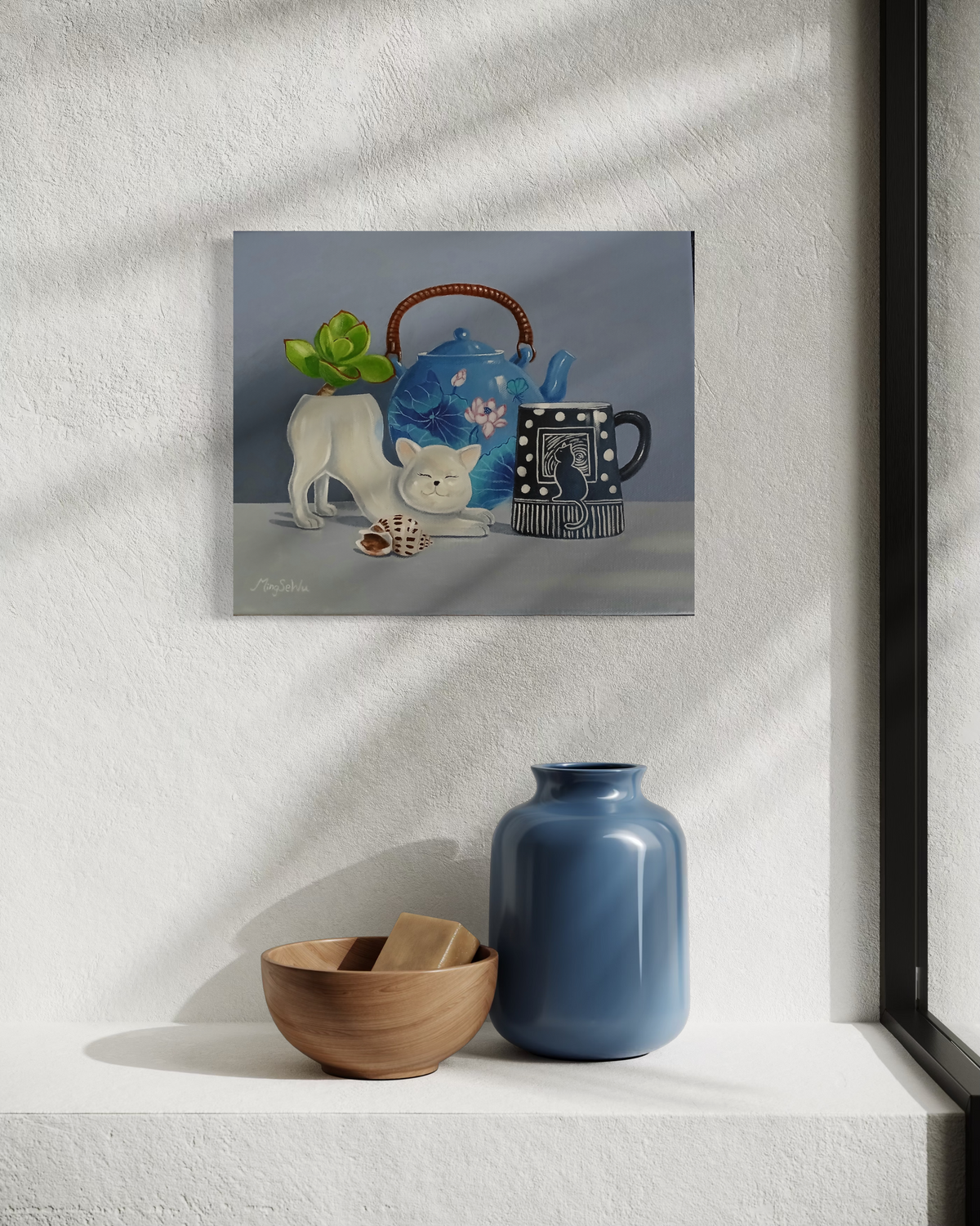 Blue Tea Pot & Mug
