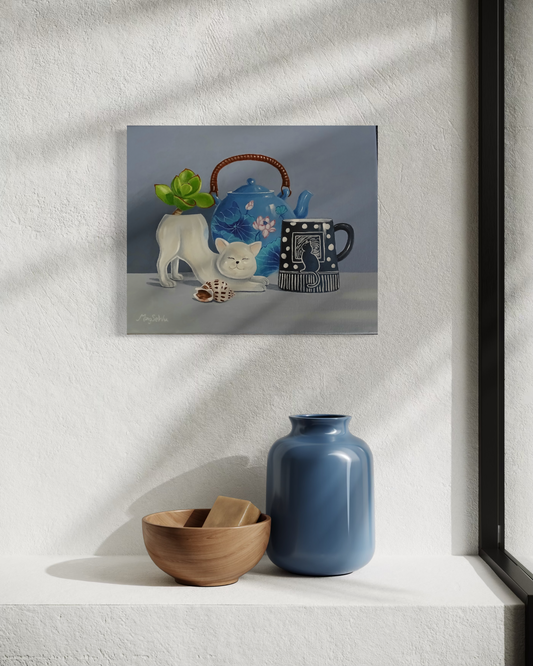 Blue Tea Pot & Mug