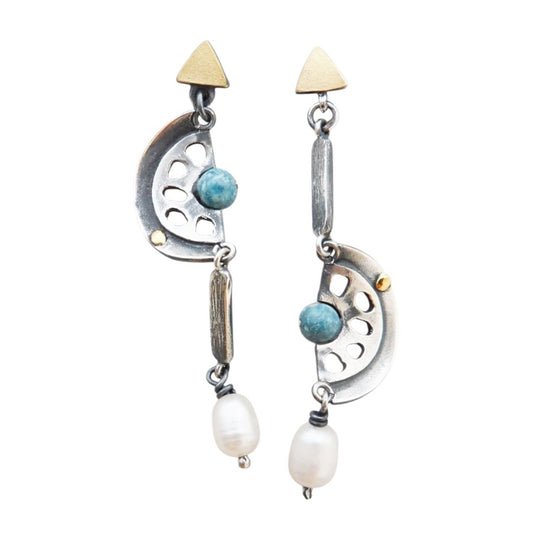 Earrings - Upside Down Amazonite