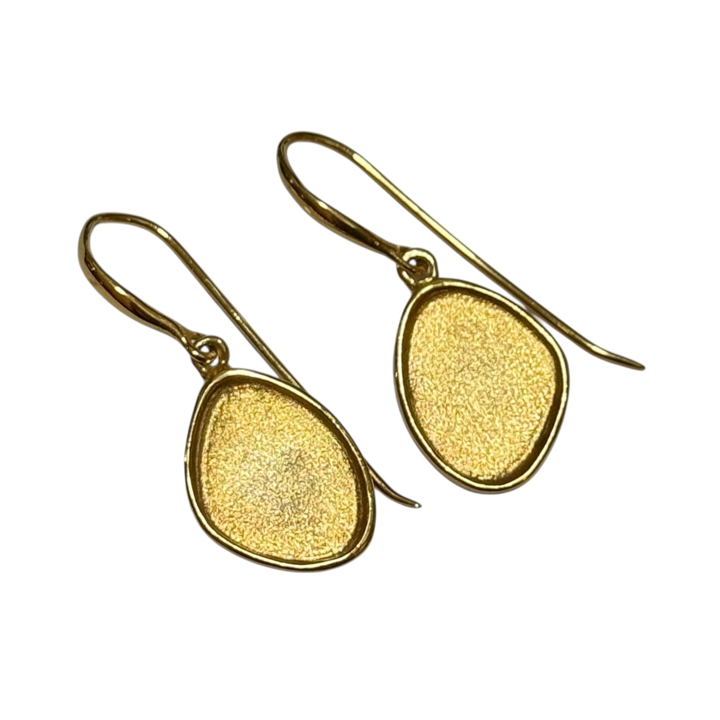 Earrings - Echoes of the Sea Large Drops, Yellow Gold Finish