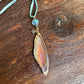 Winged Coppered Cicada with  Turquoise Lace, includes Ceramic Case