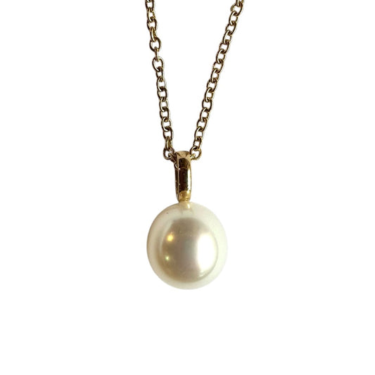 Pendant - Australian South Sea Pearl 9-10 mm 9Kt Yellow Gold  2
