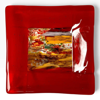 Square Platter- Red