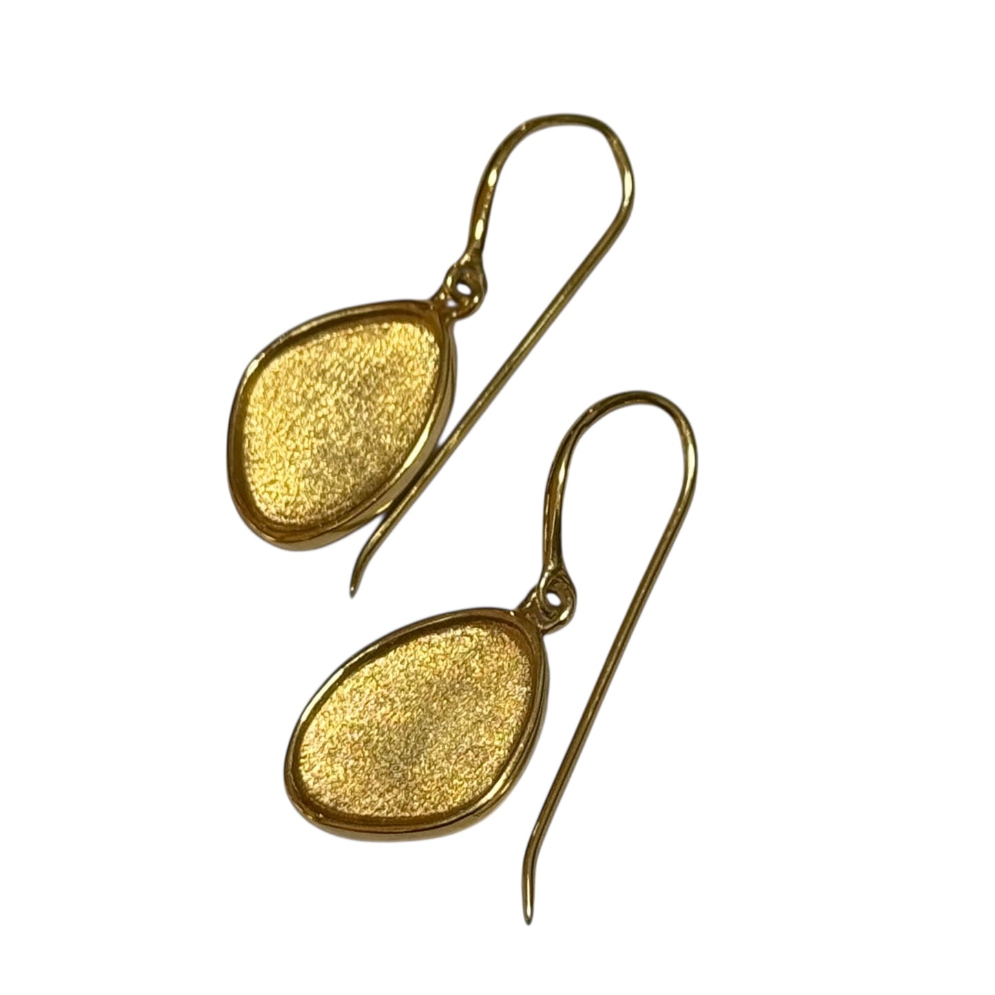 Earrings - Echoes of the Sea Large Drops, Yellow Gold Finish