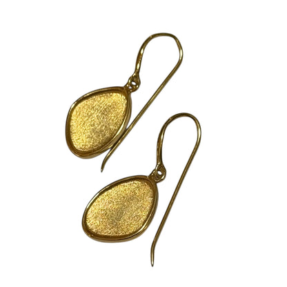 Earrings - Echoes of the Sea Large Drops, Yellow Gold Finish