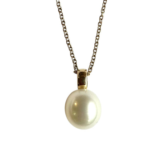 Pendant - Australian South Sea Pearl 9-10 mm 9Kt Yellow Gold  2