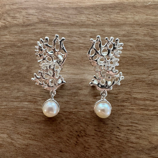 Earrings - Fragments with Freshwater Pearls