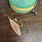 Winged Coppered Cicada with Flowers, Includes Ceramic Case