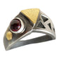 Ring - Garnet and Triangles