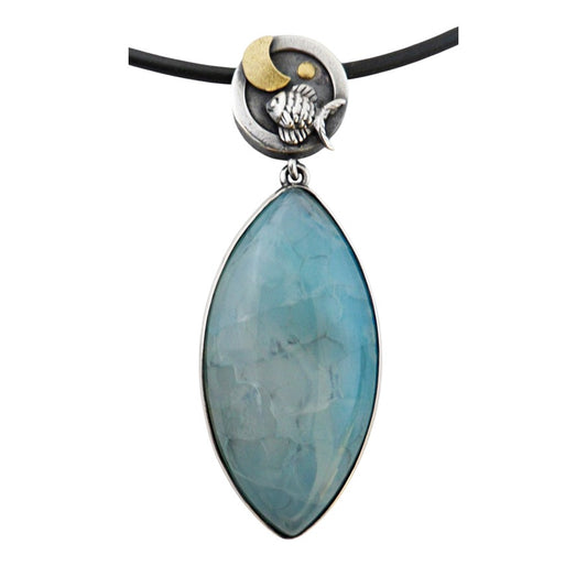 Pendant - Fish Blue Agate