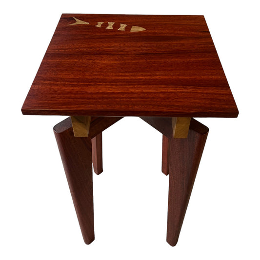 Jarrah Side Table with Marri Fish Inlay