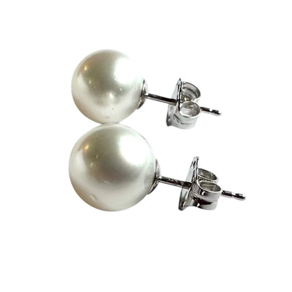 Earrings - Australian South Sea Pearl 9-10 mm 9Kt White Gold Stud
