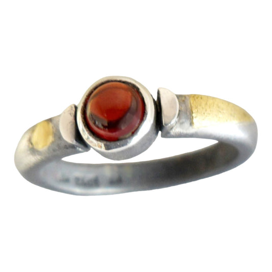 Ring - Centred Garnet Medium
