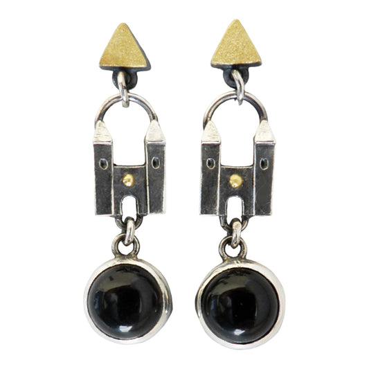 Earrings - My Home is My Castle - Onyx