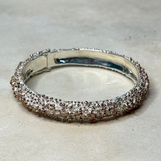 Bangle - Anemone, Sterling Silver with Rose Gold Accents