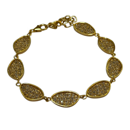 Bracelet - Echoes of the Sea 8 Link, Topaz, Yellow Gold Finish