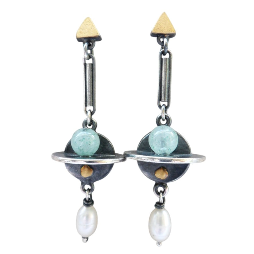 Earrings - Aventurine Drops