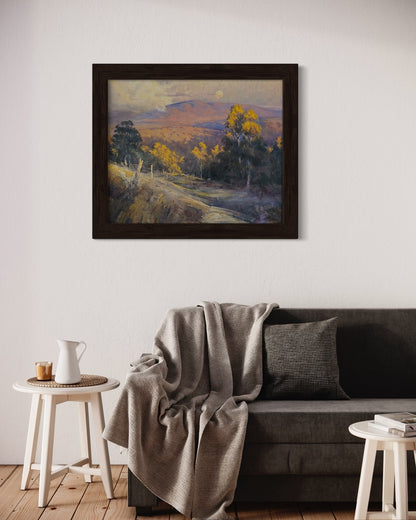 Dusk on the Dandenong; includes 1 study 'Sketch at Dusk'