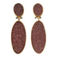 Earrings -  Echoes of the Sea, Featuring Rhodolite Garnet with Yellow and Black Finish
