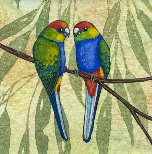 Red Capped Parrots - Forest Green 2026