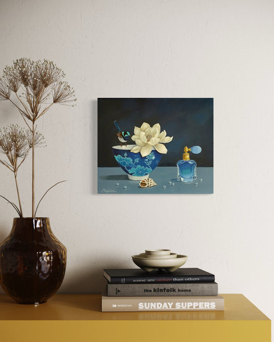 Magnolia and Perfume Bottle