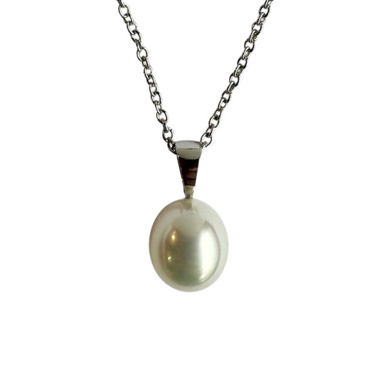 Pendant - Australian Sea South Pearl 9-10 mm 9Kt White Gold