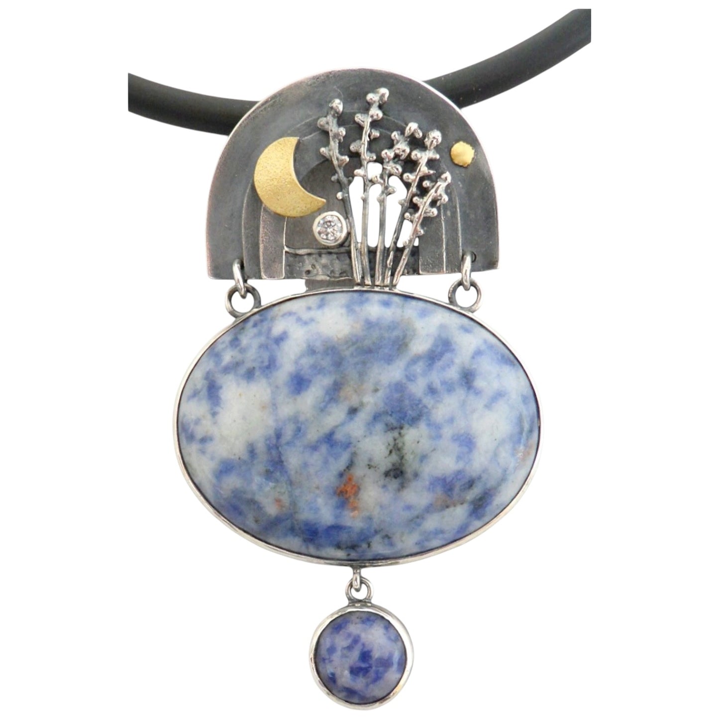 Pendant - Forget Me Not Blue Spot Jasper
