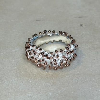 Ring - Anemone Silver with Rose Gold Accents