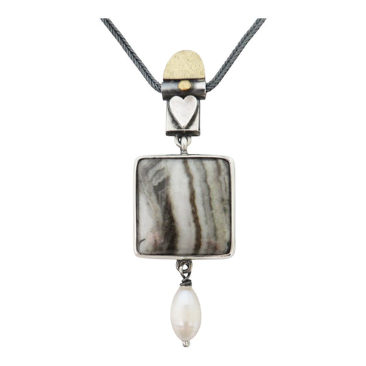 Pendant - Love Heart Yeovapi Jasper