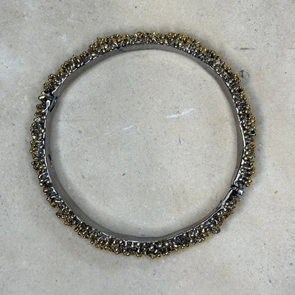 Bangle - Anemone, Black Rhodium, Yellow Gold Accents