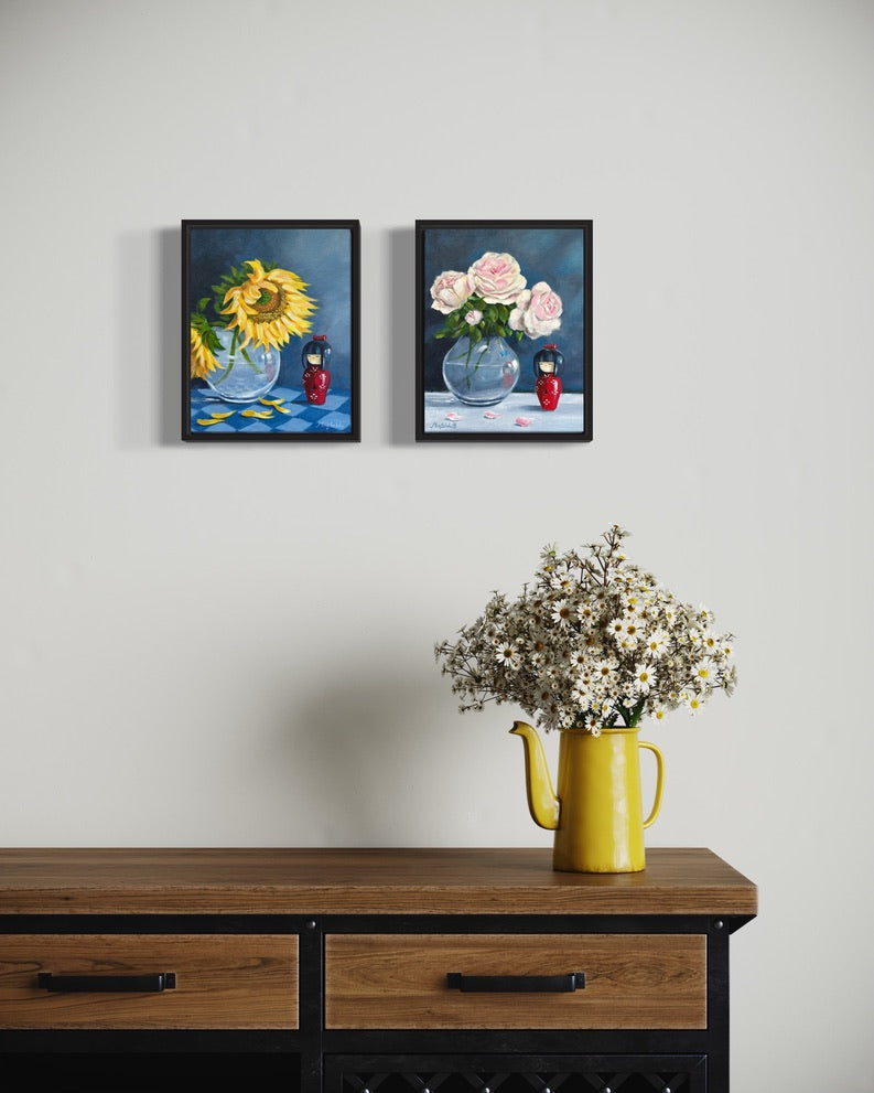 Sunflowers and Doll