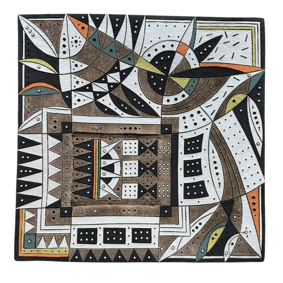 Extra Large Square Platter - Orange, Lemon & Olive