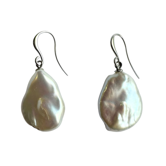 Earrings - Classic Keshi Pearl on Silver