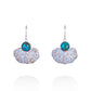 Earrings - Coral Garden Drops with Chrysocolla and Rose Gold Accents