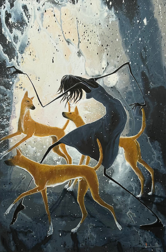 Desert Dancer with Dingoes - Print
