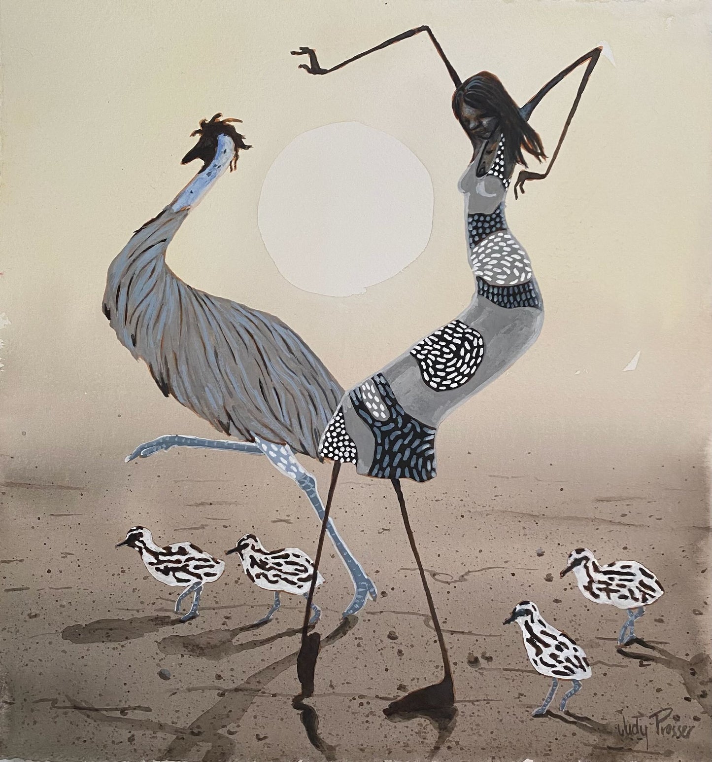 Dancer with Emu