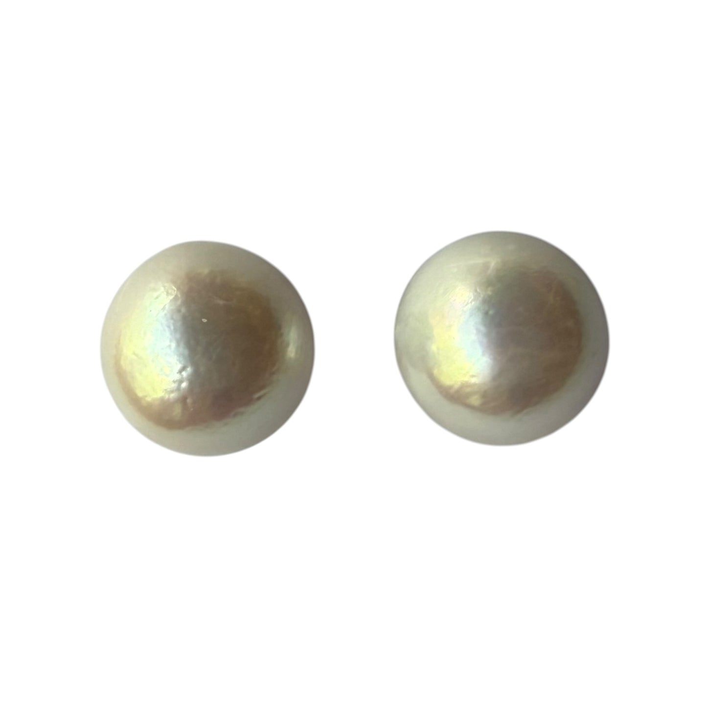 Earrings - Fresh Water Pearl Studs, Sterling Silver