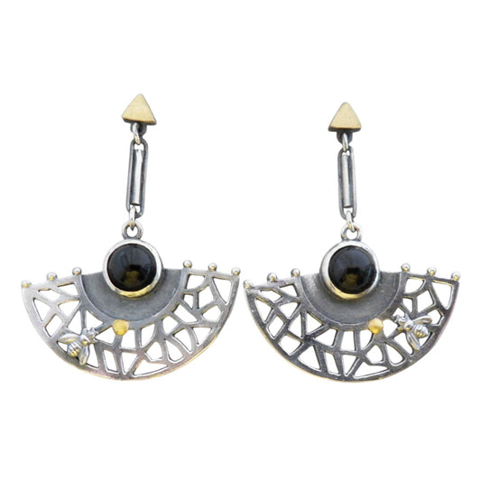 Earrings - Bees Onyx