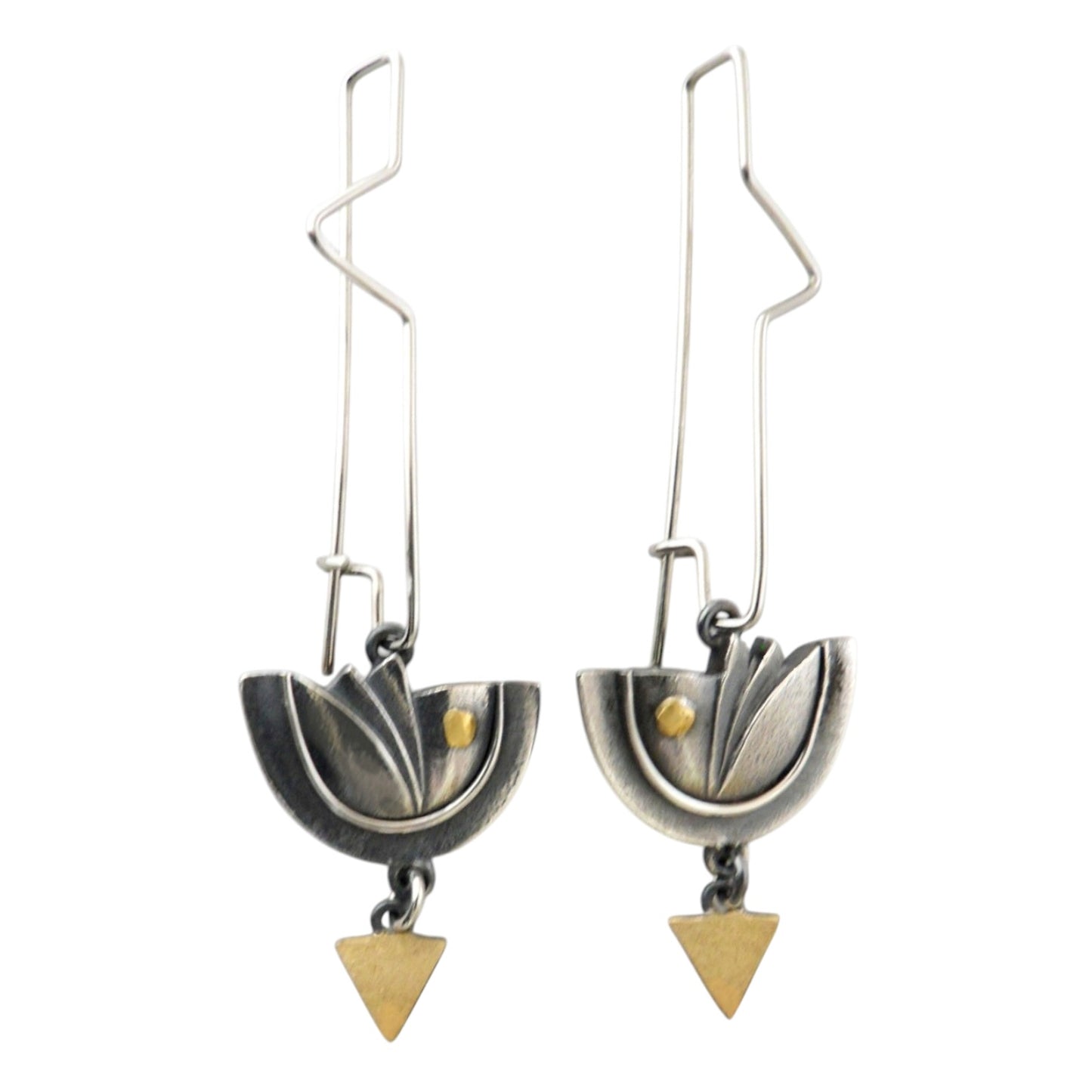 Earrings - Upside Down Half Crescent Wires