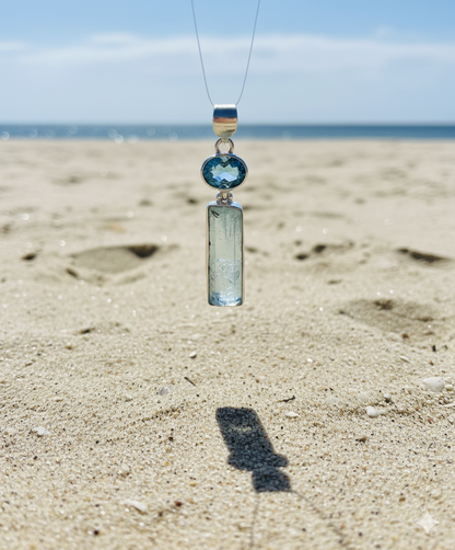 Pendant - Blue Topaz and Aquamarine