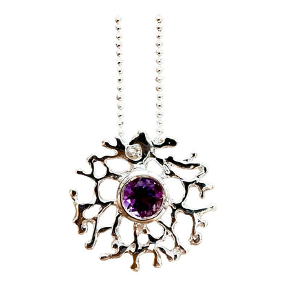 Pendant - Fan of the Sea, Small, Amethyst